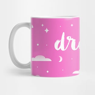 Dream, clouds, moons and stars pattern Mug